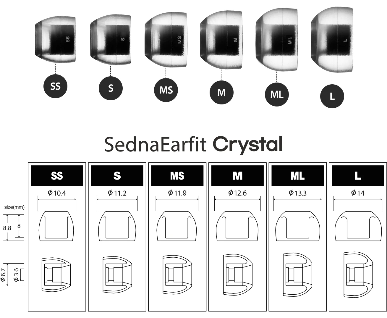 AZLA SednaEarfit Crystal